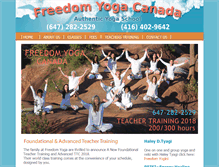 Tablet Screenshot of freedomyoga.ca